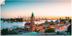 Artland Wandbild »Hamburg Hafen und Landungsbrücken«