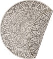 freundin Home Collection Teppich »Lilja«, rund, 5 mm Höhe, In-und Outdoor geeignet, Mandala, Wohnzimmer, Balkon, Terrasse, Garten, Pflegeleicht, Flachgewebe, Wendbar