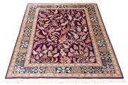 morgenland Orientteppich »Perser - Ghom - 144 x 97 cm - lila«, rechteckig, 10 mm Höhe, Wohnzimmer, Handgeknüpft, Einzelstück mit Zertifikat