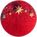 Sehrazat Teppich »Christmas 1224«, rund, Weihnachten, waschbar, Unterlage Weihnachtsbaum