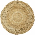 carpetfine Sisalteppich »Juteteppich Luca«, rund, natürliches Pflanzenmaterial von Hand gewebt, Boho Style