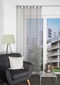 HOME WOHNIDEEN Vorhang »NESSI«, (1 St.), Uni, Voile, transparent, Schlaufen inkl. Zugband