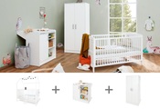 Pinolino® Babyzimmer-Komplettset »Hilda & Viktoria«, (Spar-Set, 3 St., Hausbett, Kleiderschrank, Wickelkommode), mit Hausbett, 2-trg. Schrank & Wickelkommode; Made in Europe
