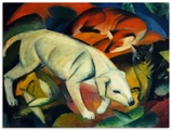 Artland Glasbild »Drei Tiere (Hund Fuchs und Katze). 1912«