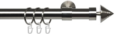 LIEDECO, Gardinenstange, »Kegel edelstahl-optik«, Liedeco, Fixmaß