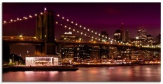 Artland Glasbild »Nächtliche Skyline Manhattan II«