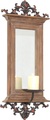 Home affaire Wandspiegel mit Kerzenhalter, Maße (B/T/H): 26/15/56 cm braun