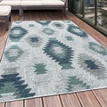 Ayyildiz Teppiche Teppich, rechteckig, 8 mm Höhe, Flachflor mit Hoch-Tief-Struktur, In-und Outdoor geeignet