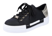 Rieker Plateausneaker, mit Fersenkappe im Metallic-Effekt