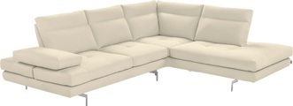 CALIA ITALIA Ecksofa »Toby Wing«, Sitztiefenverstellung, Eckelement mit Funktion, Füsse in Chrom glänzend