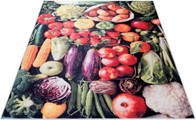 Sehrazat, Sehrazat Teppich »Kitchen 3080«, rechteckig, Küchenläufer, Küchenteppich, Motiv Gemüse, waschbar
