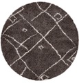 Paco Home Hochflor-Teppich »Orebro 171«, rund, modernes Rauten Muster, besonders weich & kuschelig