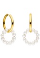 Purelei Paar Creolen »Schmuck Geschenk, mit abnehmbaren Einhängern, 2110-Earring-Honu-Goldfarben«, mit Süsswasserzuchtperle