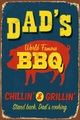 queence Metallbild »DAD'S BBQ«, Schwein, Blechschilder