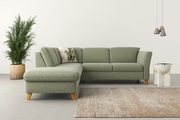 Home affaire Ecksofa »Trelleborg«, Federkern-Polsterung, wahlweise mit Bettfunktion und Stauraum, Kopfstützen optional