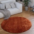 Paco Home Teppich »Cadiz 630«, rund, Kurzflor, Uni-Farben, besonders weich, waschbar