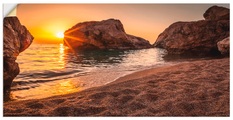 Artland Wandbild »Sonnenuntergang und Strand«