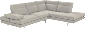 CALIA ITALIA Ecksofa »Toby Wing«, Sitztiefenverstellung, Eckelement mit Funktion, Füsse in Chrom glänzend