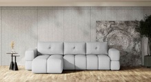 andas Ecksofa »EJSTRUP moderne, aufwändige Steppung, auch in Bouclé L-Form«, verwandelbar in Schlafsofa, incl. Bettfunktion, B/T/H: 362/186/92 cm