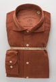 Eterna, ETERNA LANGARM HEMD SLIM FIT UPCYCLING SHIRT CORD KASTANIENBRAUN
