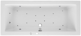 OTTOFOND Whirlpool-Badewanne »Cubic«, (Komplett-Set, 1 tlg.), Typ Premium, chrom
