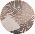 Sanat Teppich »Floral«, rund, 6 mm Höhe, In- und Outdoor geeignet, florales Design, Balkon, Terasse