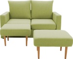 DOMO collection Sofa »Slunce«, (3 St.), für Outdoor geeignet, Raumwunder, 2-Sitzer mit 2 Hockern
