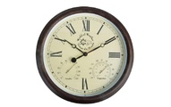Diverse Hardware, Esschert Design Bahnhofsuhr mit Thermometer und Hygrometer TF009