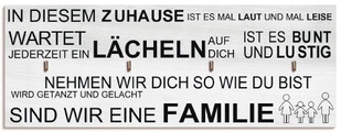 Artland Schlüsselbrett »In diesem Zuhause_weiss«