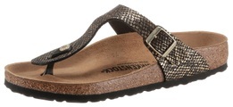Birkenstock Zehentrenner »Gizeh Shiny«, in glänzender Reptiloptik