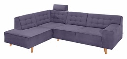 TOM TAILOR Ecksofa »NORDIC CHIC«, mit Ottomane, wahlweise mit Sitzvorzug, Füsse Buche natur