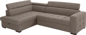 exxpo - sofa fashion Ecksofa, Steppung im Sitzbereich, Wahlweise mit Bettfunktion und Bettkasten, inklusive 3 verstellbaren Kopfstützen