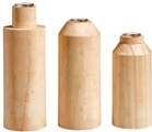 Schneider Dekovase »Caitlyn«, (Set, 3 St.), aus Glas mit Holz-Korpus