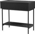 Guido Maria Kretschmer Home&Living Unterschrank »Dave Badkommode Badezimmerschrank Kommode Beistellschrank«, Badschrank Breite 89,5cm schwarz mit Echtholz und Keramikoberfläche