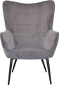 Sessel »Jaro«, Polstersessel mit Beinen aus Stahlrohr, schwarz lackiert, komplett schaumstoffgepolstert, Bezug Soft-Samtvelour