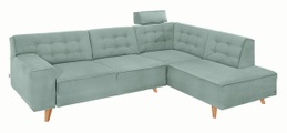 TOM TAILOR Ecksofa »NORDIC CHIC«, mit Ottomane, wahlweise mit Sitzvorzug, Füsse Buche natur