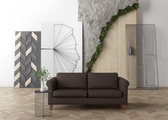 machalke®, machalke® 2,5-Sitzer »amadeo«, Ledersofa mit geschwungenen Armlehnen, Breite 180 cm