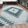 Ayyildiz Teppiche Teppich, rechteckig, 8 mm Höhe, Flachflor mit Hoch-Tief-Struktur, In-und Outdoor geeignet