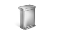 Simplehuman CW2023 rechteckiger Treteimer 55l Edelstahl