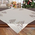 Delindo Lifestyle, Delindo Lifestyle Mitteldecke »Tannenbäume«, gesticktes Design, blickdichter Stoff