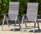 undefined, Gartenstuhl »Trivero«, 2er Set, Alu/Textil, verstellbar