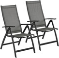 MERXX Gartensessel »Vicenza«, (2er Set), Alu/Textil, grau