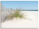Artland Wandbild »Schöne Sanddüne mit Gräsern und Zaun«