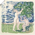 Artland, Artland Wandbild »Mädchen beim Äpfel pflücken. 1915«, Bilder von Frauen, (1 St.), in vielen Grössen & Produktarten - Alubild / Outdoorbild für den Aussenbereich, Leinwandbild, Poster, Wandaufkleber / Wandtattoo auch für Badezimmer geeignet