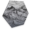 Wall-Art Metallbild »Alpenpass Metallbild Natur Silberfarben«