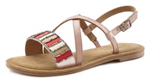 LASCANA Sandale, aus Leder mit dekorativem Band
