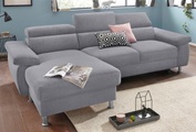 Nova Via Ecksofa, wahlweise mit Aqua Clean Stoff für leichte Reinigung mit Wasser und Bettfunktion