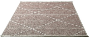 Sansibar Teppich »Braderup«, rechteckig, 2 mm Höhe, Flachgewebe, modernes Scandi Design, Motiv Rauten, mit Fransen, ideal im Wohnzimmer & Schlafzimmer