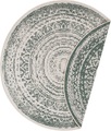 freundin Home Collection Teppich »Rosica«, rund, 5 mm Höhe, In-und Outdoor geeignet, Mandala, Wohnzimmer, Balkon, Terrasse, Garten, Pflegeleicht, Flachgewebe, Wendbar