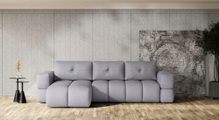 andas Ecksofa »EJSTRUP moderne, aufwändige Steppung, auch in Bouclé L-Form«, verwandelbar in Schlafsofa, incl. Bettfunktion, B/T/H: 362/186/92 cm